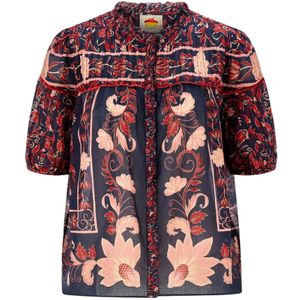 Farm Rio, Dames, Blouses & Shirts, Veelkleurig, Maat: XS