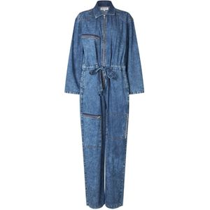 Lollys Laundry, Dames, Jumpsuits & Playsuits, Blauw, Maat: XS Denim,