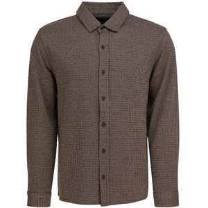 Vince, Heren, Overhemden, Bruin, Maat: M Katoen,