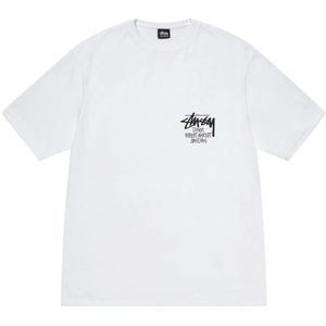 Stüssy, Heren, Tops, Wit, Maat: M Katoen,