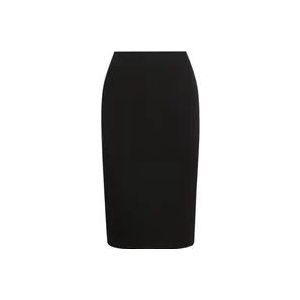 Versace Zwarte wollen rok met hoge taille , Black , Dames , Maat: S