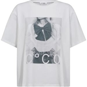 Co'Couture, Dames, Tops, Wit, Maat: M Katoen,