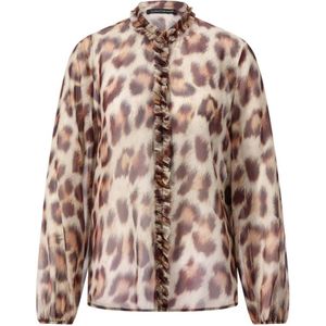 Luisa Cerano, Dames, Blouses & Shirts, Bruin, Maat: S Zijde,