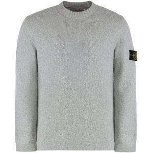 Stone Island, Heren, Truien, Grijs, Maat: XL Wol,