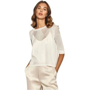 Gran Sasso, Dames, Truien, Beige, Maat: XS Viscose,