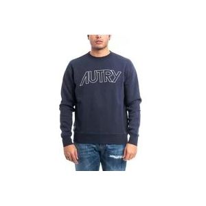 Autry Klassieke Crewneck Sweatshirt , Blue , Heren , Maat: XL