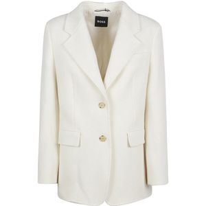 Boss Black, Dames, Jassen, Wit, Maat: L Wol,