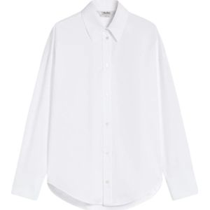 Max Mara, Dames, Blouses & Shirts, Wit, Maat: S Katoen,