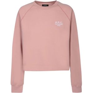 A.p.c., Dames, Sweatshirts & Hoodies, Roze, Maat: S Katoen,