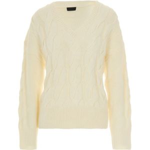 Liu Jo, Dames, Truien, Beige, Maat: XS Wol,