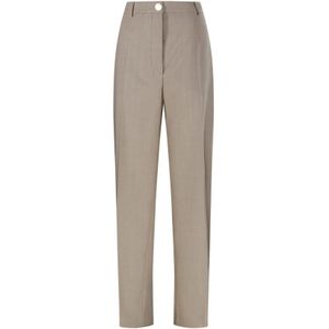 Sportmax, Dames, Broeken, Beige, Maat: S Wol,