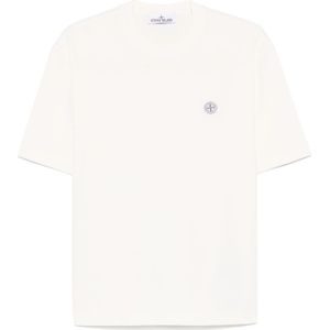 Stone Island, Heren, Tops, Wit, Maat: L Katoen,