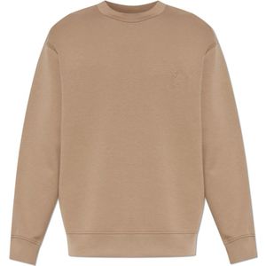 Emporio Armani, Heren, Sweatshirts & Hoodies, Beige, Maat: XL Katoen,