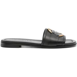 Moncler, Dames, Schoenen, Zwart, Maat: 38 EU Leer,