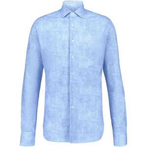 Xacus, Heren, Overhemden, Blauw, Maat: M Zijde,