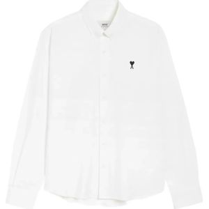 Ami Paris, Heren, Overhemden, Wit, Maat: XL Katoen,