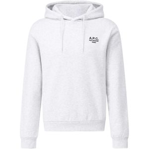 A.p.c. Hoodie - Lichtgrijs - Aangename Stof - Capuchon met Trekkoord