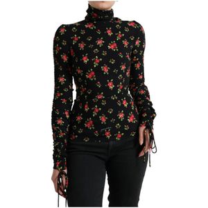 Dolce & Gabbana, Dames, Tops, Veelkleurig, Maat: XS Zijde,