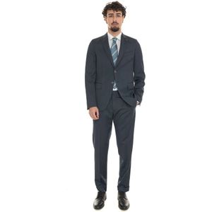 Michael Kors, Heren, Pakken, Blauw, Maat: L Wol,