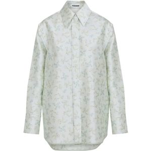 Jil Sander, Dames, Blouses & Shirts, Groen, Maat: XS Zijde,