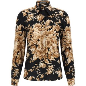 Dolce & Gabbana, Dames, Blouses & Shirts, Veelkleurig, Maat: M Zijde,