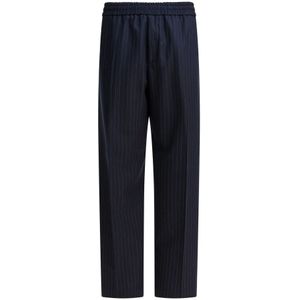 Golden Goose, Heren, Broeken, Blauw, Maat: L Wol,