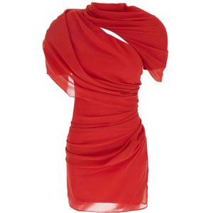 Jacquemus, Dames, Jurken, Rood, Maat: 2XS