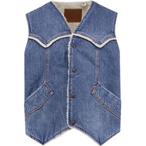 Levi's, Heren, Jassen, Blauw, Maat: M Katoen,