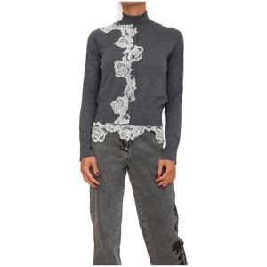 Blugirl, Dames, Truien, Grijs, Maat: M Wol,