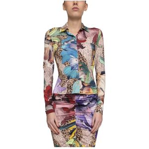 Just Cavalli, Dames, Blouses & Shirts, Veelkleurig, Maat: M