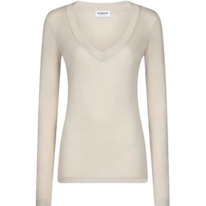 Dondup, Dames, Tops, Wit, Maat: S Zijde,