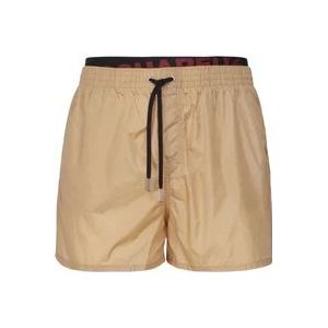Dsquared2 Nylon Strand Shorts Elastische Tailleband , Brown , Heren , Maat: L