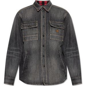 Balenciaga, Heren, Overhemden, Grijs, Maat: M Denim,