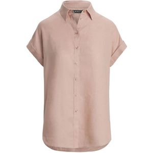 Ralph Lauren, Dames, Blouses & Shirts, Roze, Maat: L Linnen,