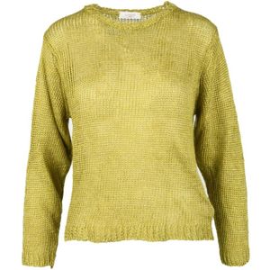 Slowear, Dames, Truien, Groen, Maat: XS Linnen,