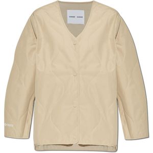 Samsøe Samsøe, Dames, Jassen, Beige, Maat: XS Leer,