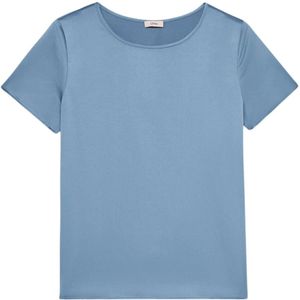 Oltre, Dames, Tops, Blauw, Maat: S Katoen,