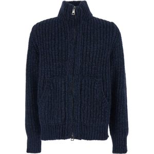 Roberto Collina, Heren, Truien, Blauw, Maat: 2XL Wol,