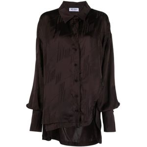 The Attico, Dames, Blouses & Shirts, Bruin, Maat: L