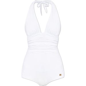 Dolce & Gabbana, Dames, Badkleding, Wit, Maat: S Polyamide,
