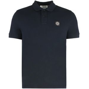 Stone Island, Heren, Tops, Blauw, Maat: S Katoen,