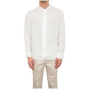 Paolo Pecora, Heren, Overhemden, Wit, Maat: 3XL Linnen,