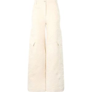 Roberto Cavalli, Dames, Broeken, Beige, Maat: L