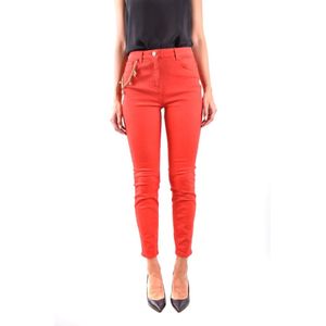 Elisabetta Franchi, Dames, Jeans, Rood, Maat: W30 Denim,