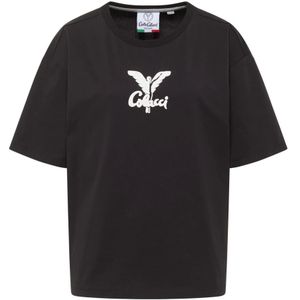 Carlo Colucci - Logo Oversize T-Shirt - Zwart - Dames