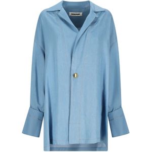 Darkpark, Dames, Blouses & Shirts, Blauw, Maat: XS