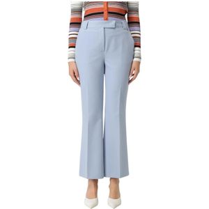 Liu Jo, Dames, Broeken, Blauw, Maat: M Leer,