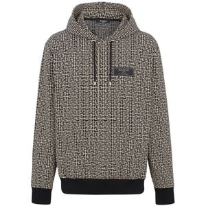 Balmain Monogram hoodie , Black , Heren , Maat: S