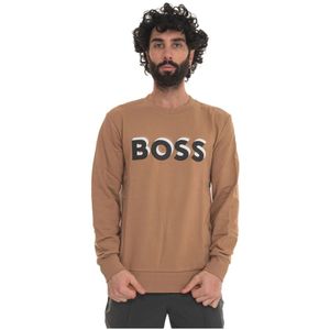 Hugo, Heren, Sweatshirts & Hoodies, Bruin, Maat: L Katoen,