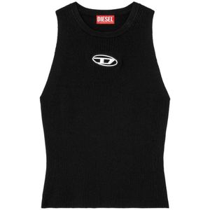 Diesel - M-Caddix-Top - Dames - Zwart - Mouwloos - Polyester